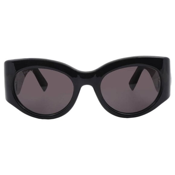 New Authentic Gucci Grey Oval Ladies Sunglasses GG1544S 001 53 GG1544S 001 53 - Picture 1 of 6